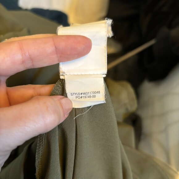 Short Sleeve PRANA snap front dress so cute!  Army Green - Picture 8 of 9